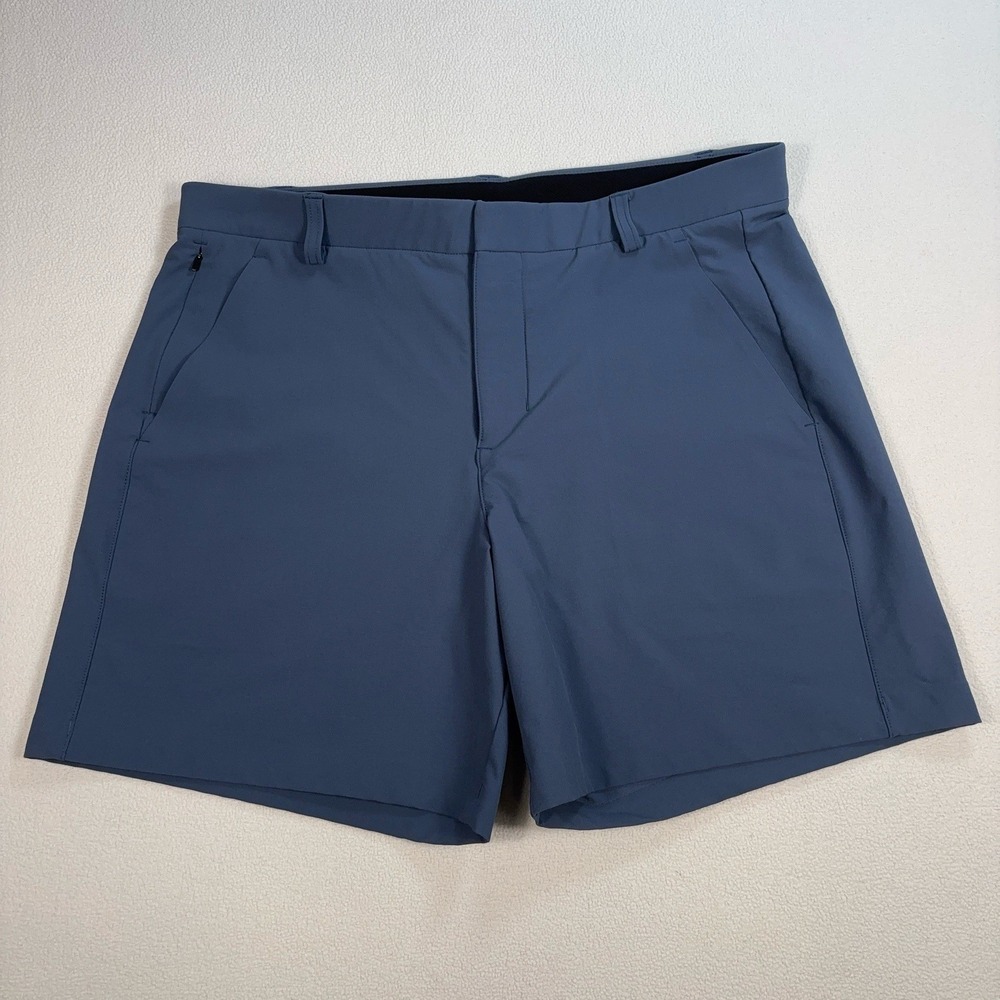 Nobull Tour Golf Shorts Men's 34 (fits 36x7) Blue Performance Stretch Pockets